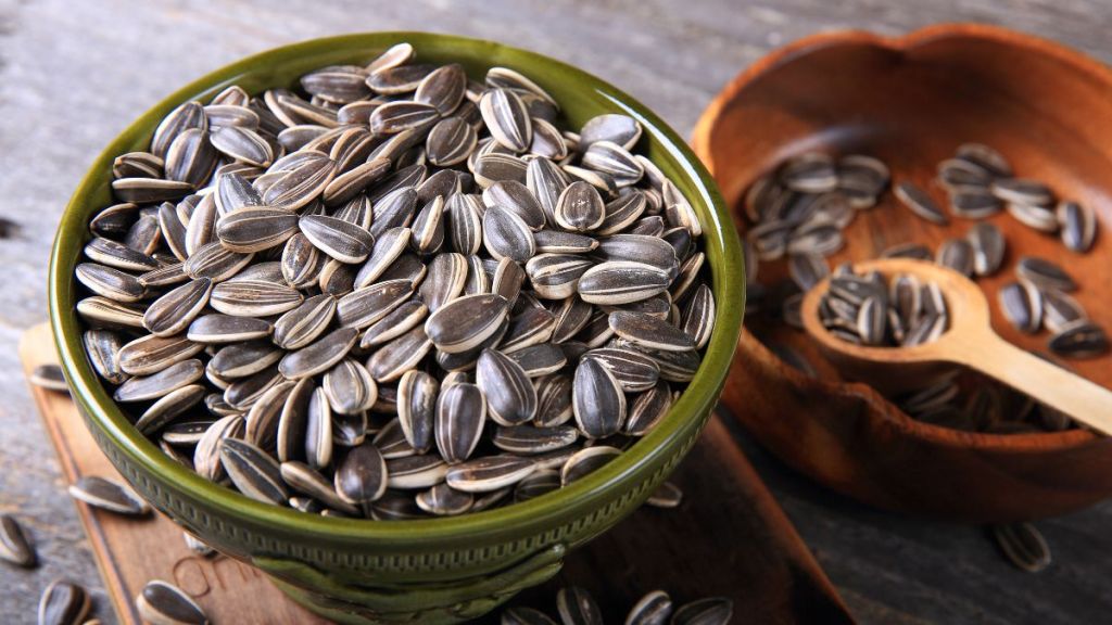 sun flower seeds in a plate